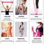 5 Colors Long Exercise Bands for Arms  Shoulders  Legs and Butt