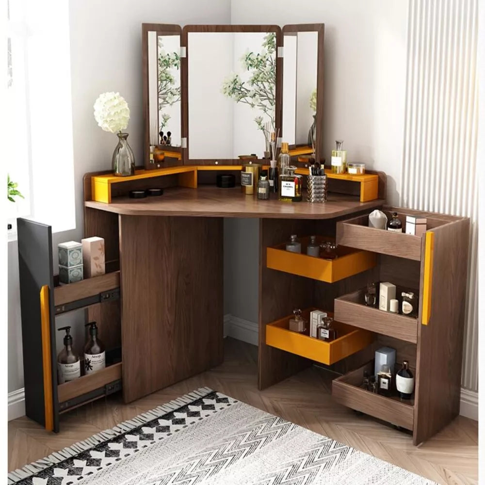 Corner makeup station discount