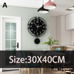 Modern Pendulum Vintage Black Wall Clocks