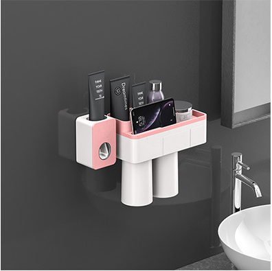 Magnetic Adsorption Toothbrush Holder (2/3/4 cups)