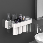 Magnetic Adsorption Toothbrush Holder (2/3/4 cups)