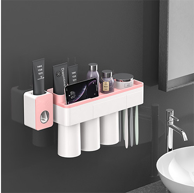 Magnetic Adsorption Toothbrush Holder (2/3/4 cups)