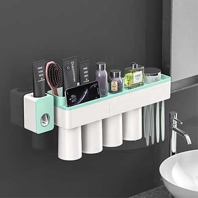 Magnetic Adsorption Toothbrush Holder (2/3/4 cups)
