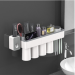 Magnetic Adsorption Toothbrush Holder (2/3/4 cups)