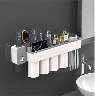 Magnetic Adsorption Toothbrush Holder (2/3/4 cups)
