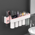 Magnetic Adsorption Toothbrush Holder (2/3/4 cups)
