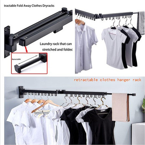 Fold-Away Wall-Mounted Clothes Drying Rack