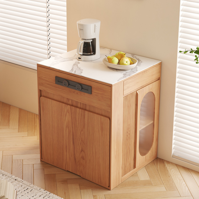 2022 New Arrival Space Saving Solid Wood Kitchen Island Dining Table